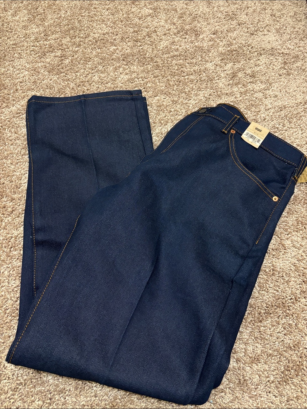 Men's Bootcut Jeans in Dark Blue Wash